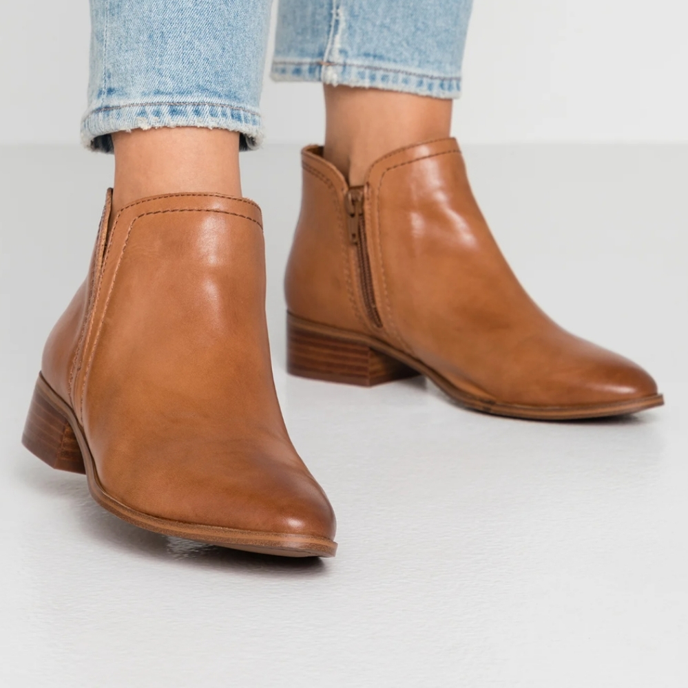 Aldo Cognac Ankle Boots